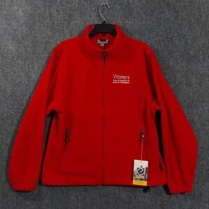 Microfleece Jacket Mens Medium Red Full Zip Waters The Science of What Possible